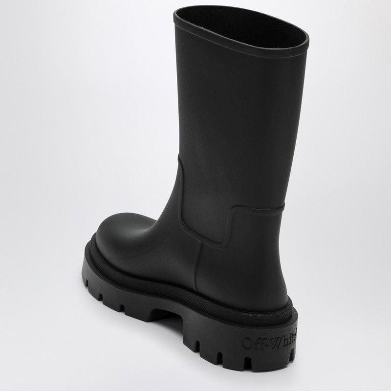 OFF-WHITE Men's Rubber Rain Boots for Challenging Weather