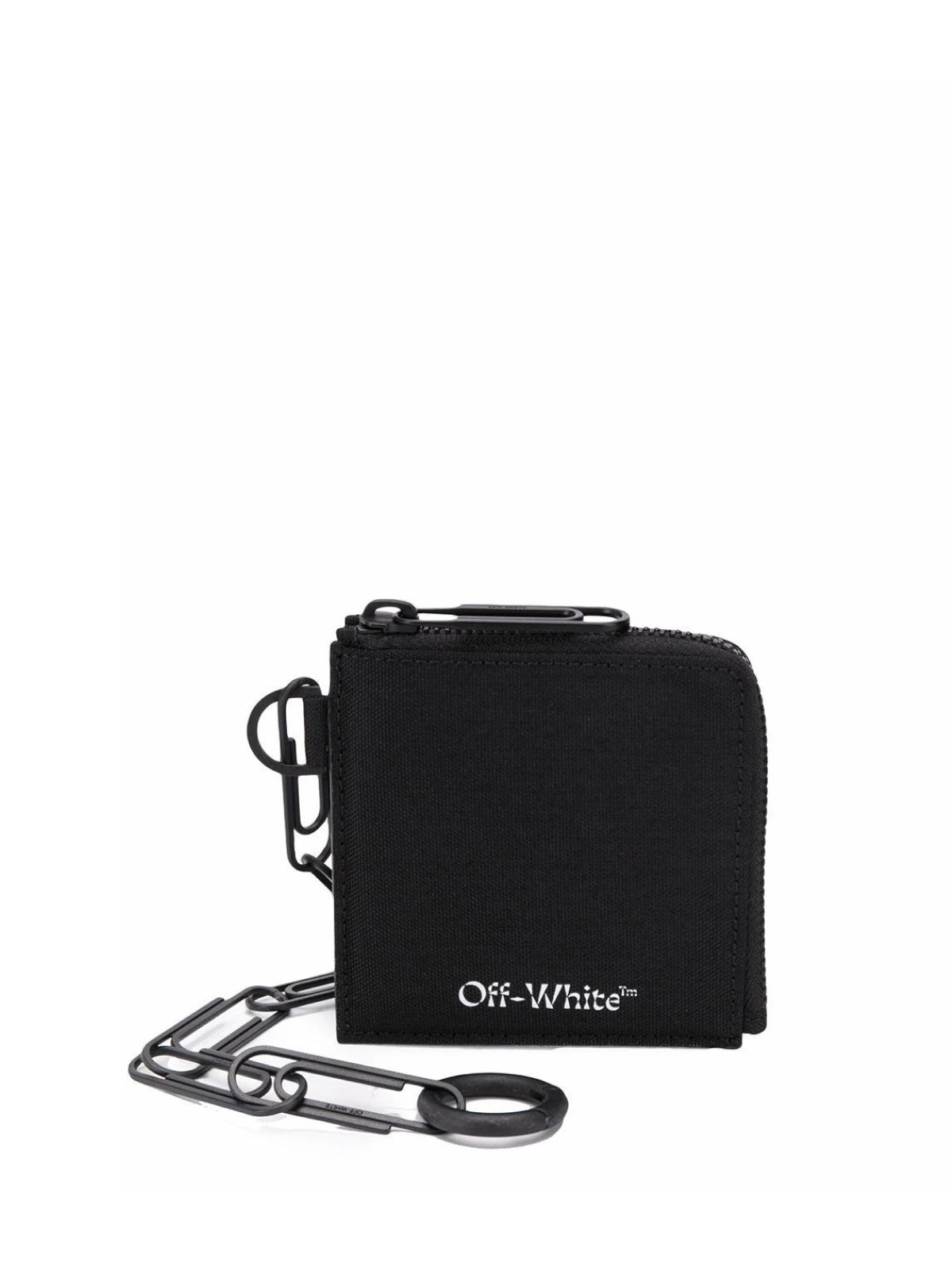 OFF-WHITE Mini Logo Zip Chain Wallet