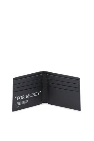 OFF-WHITE Bi-Fold Black Leather Wallet