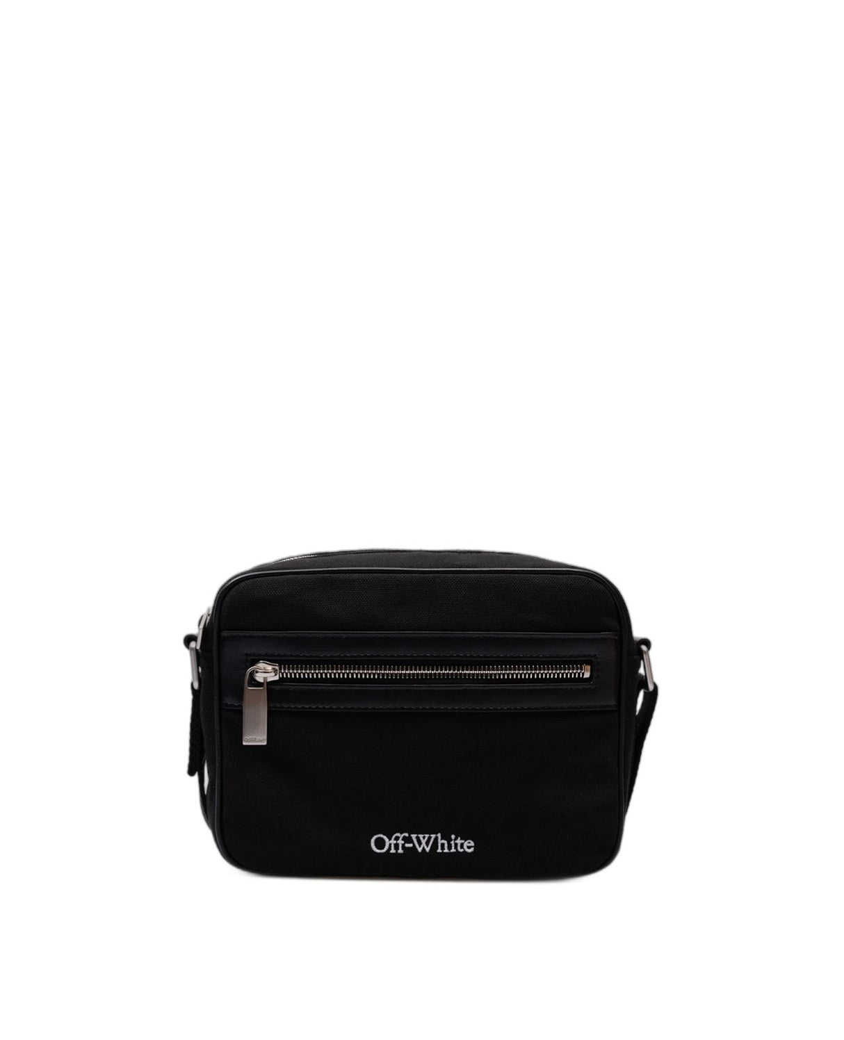 OFF-WHITE Black Canvas Handbag - SS24 Fashion for Men