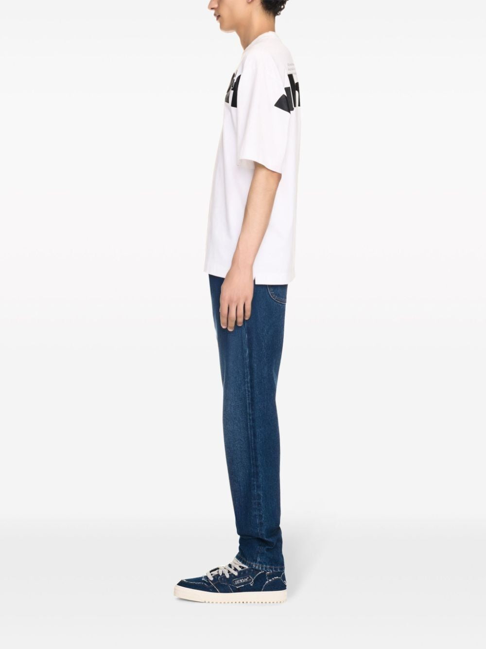 OFF-WHITE Straight Leg Signature Patch Jeans