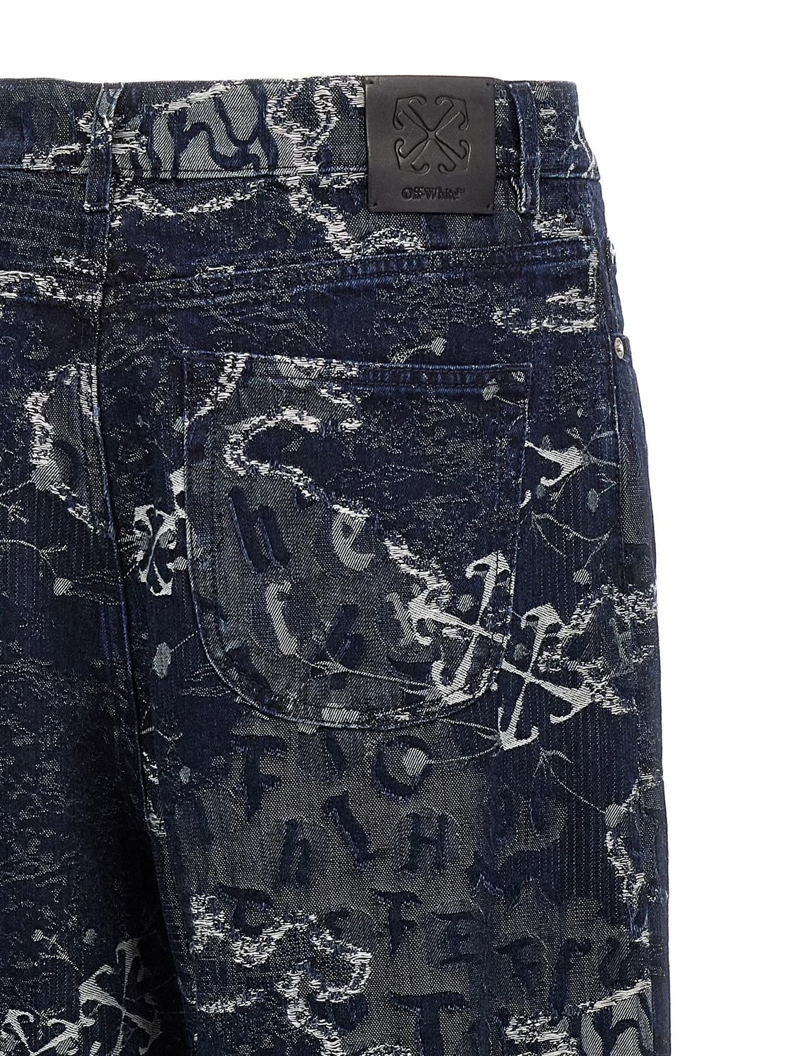 OFF-WHITE Camo Jacquard Straight-Leg Jeans