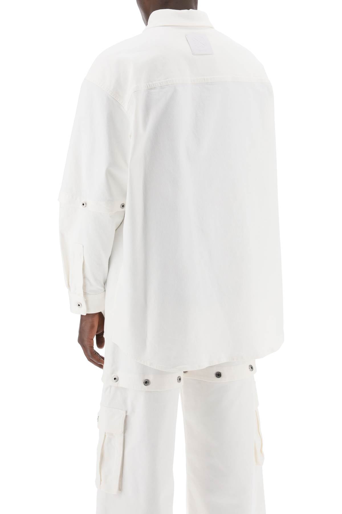 OFF-WHITE Men's Overshirt in White Denim for SS24