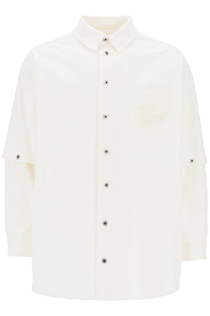 OFF-WHITE Men's Overshirt in White Denim for SS24