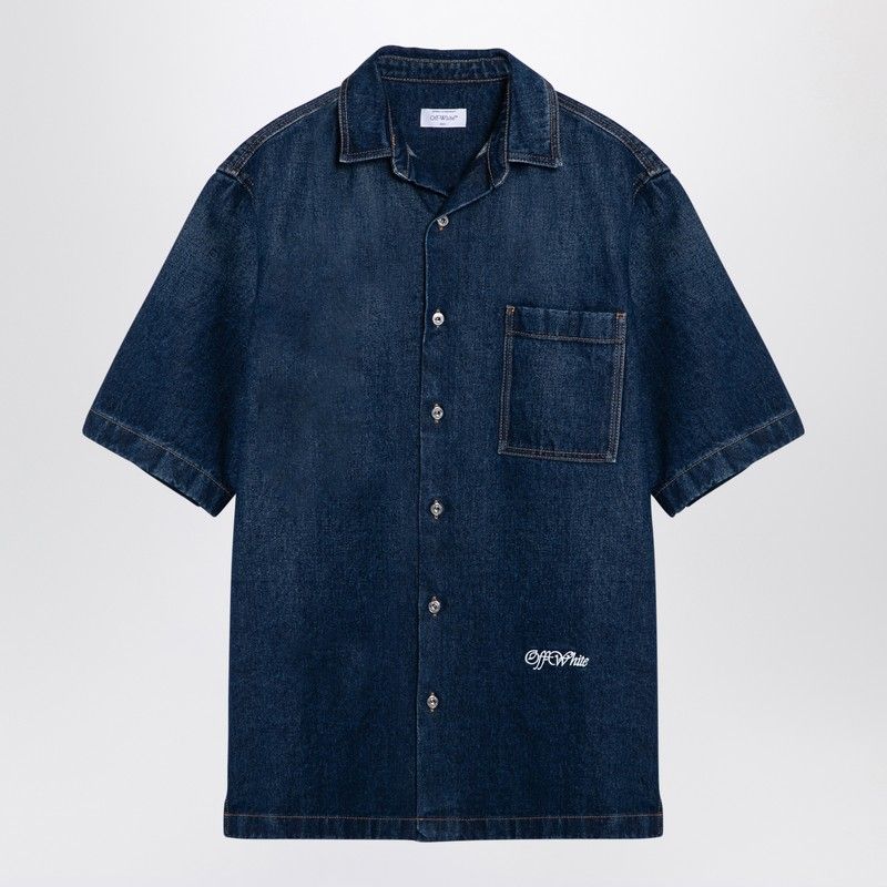 OFF-WHITE Contemporary Blue Denim Overshirt