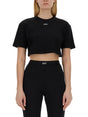 OFF-WHITE Ribbed Cropped T-Shirt - Mini Fit