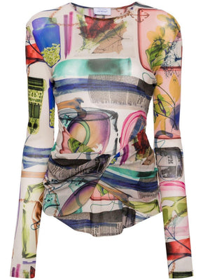 OFF-WHITE Multicolor Tunic Top for Women - Season 2024