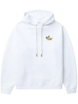 OFF-WHITE Floral Drawing Hoodie with Black Logo for Women (FW24)