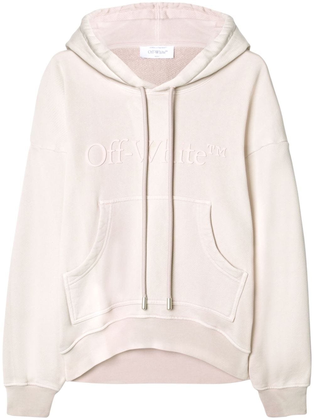 OFF-WHITE Powder Pink Cotton Embroidered Hoodie