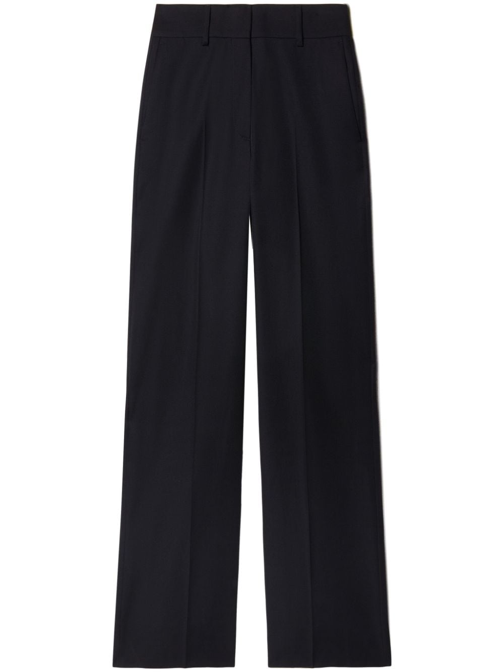 OFF-WHITE Women's Black Wool Embroidered Logo Trousers - SS24 Collection