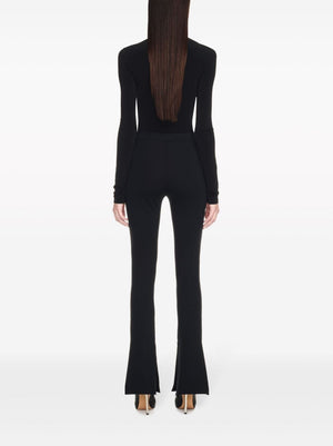 OFF-WHITE High-Waist Flared Leggings with Side Slits