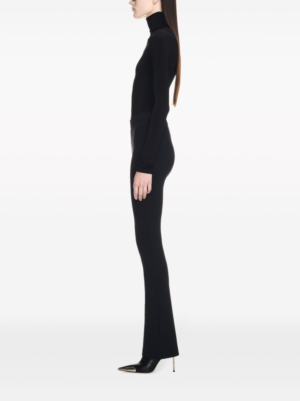 OFF-WHITE High-Waist Flared Leggings with Side Slits