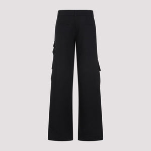 OFF-WHITE Women's Black Wool Cargo Pants for SS24