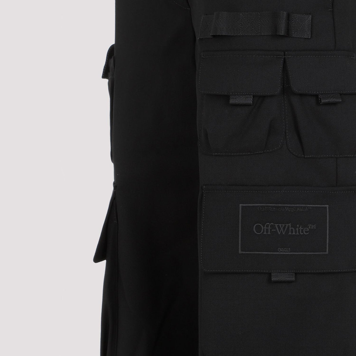 OFF-WHITE Women's Black Wool Cargo Pants for SS24