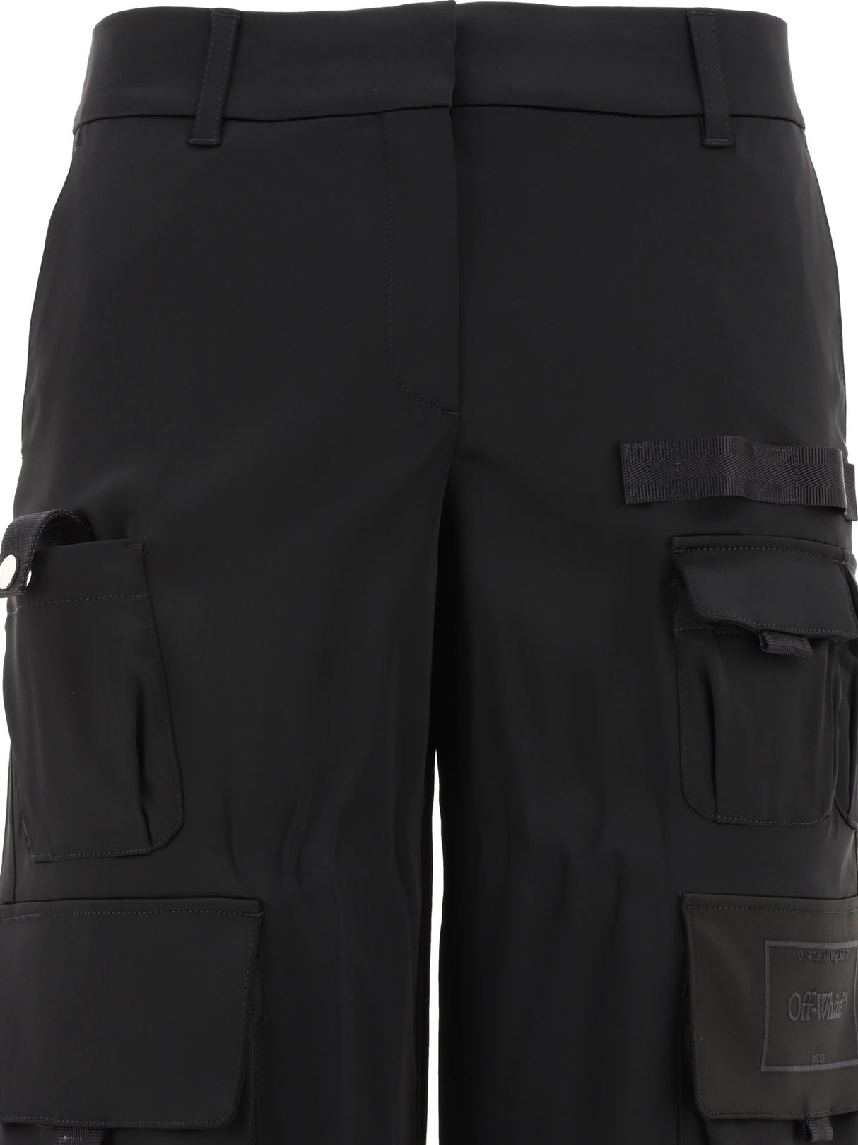 OFF-WHITE 24SS Black Women's Straight Pants