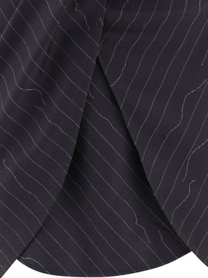 OFF-WHITE Gray Pinstripe Women's Skirt for SS24