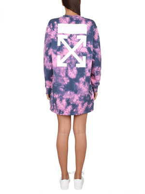 OFF-WHITE Tie-Dye Sweatshirt Dress