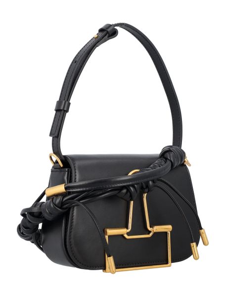 OFF-WHITE Black Skeleton Binder Shoulder Handbag for Women - FW23 Collection