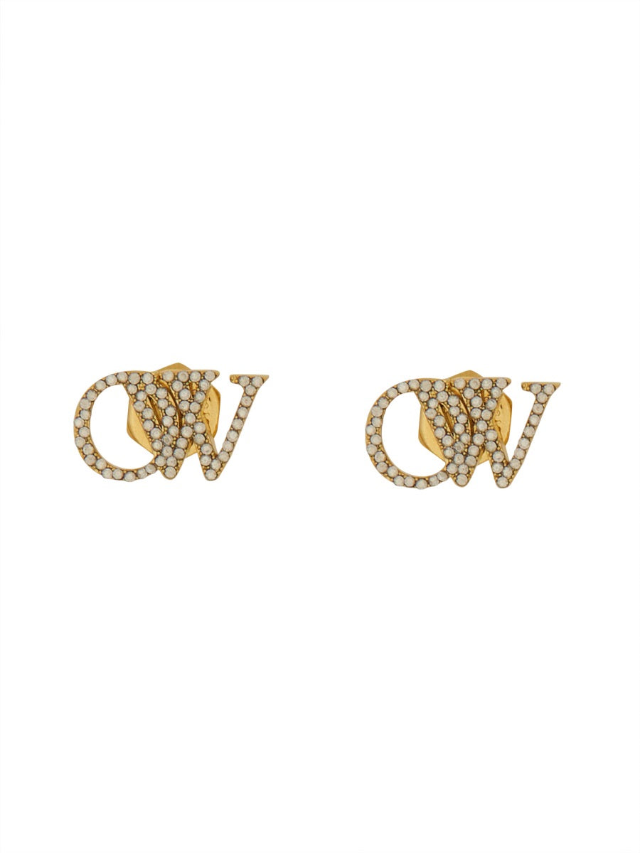 OFF-WHITE Contemporary Logo Earrings