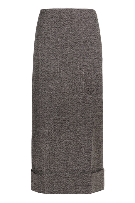 PRADA Wool Skirt with Cuff Detail