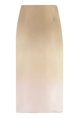 PRADA Silk Gradient Midi Skirt