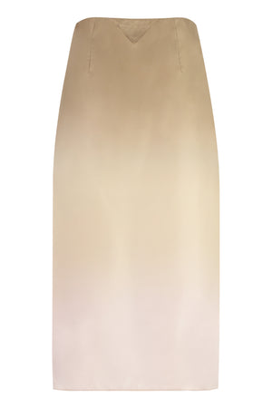 PRADA Silk Gradient Midi Skirt