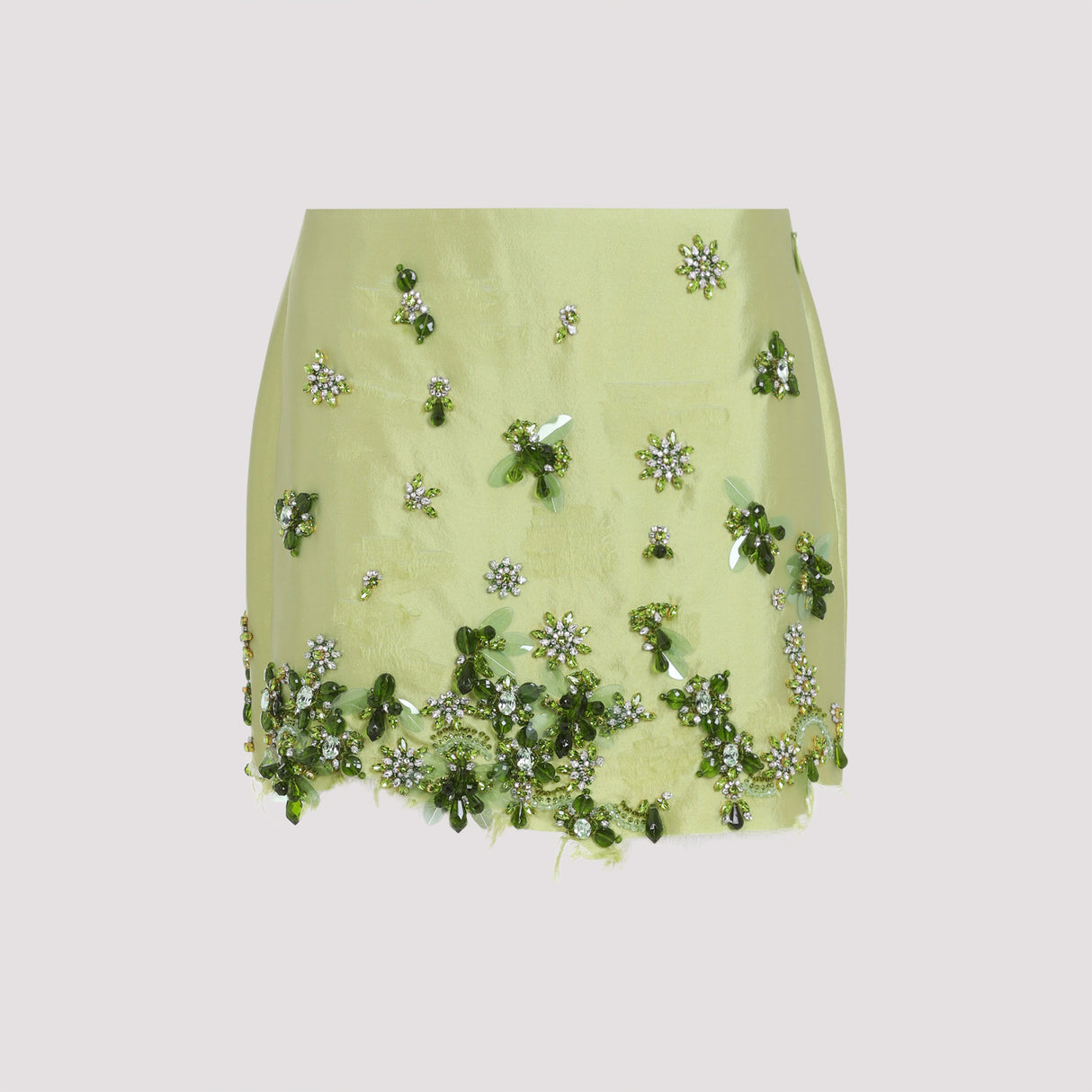 PRADA Embroidered Silk Mini Skirt for Women