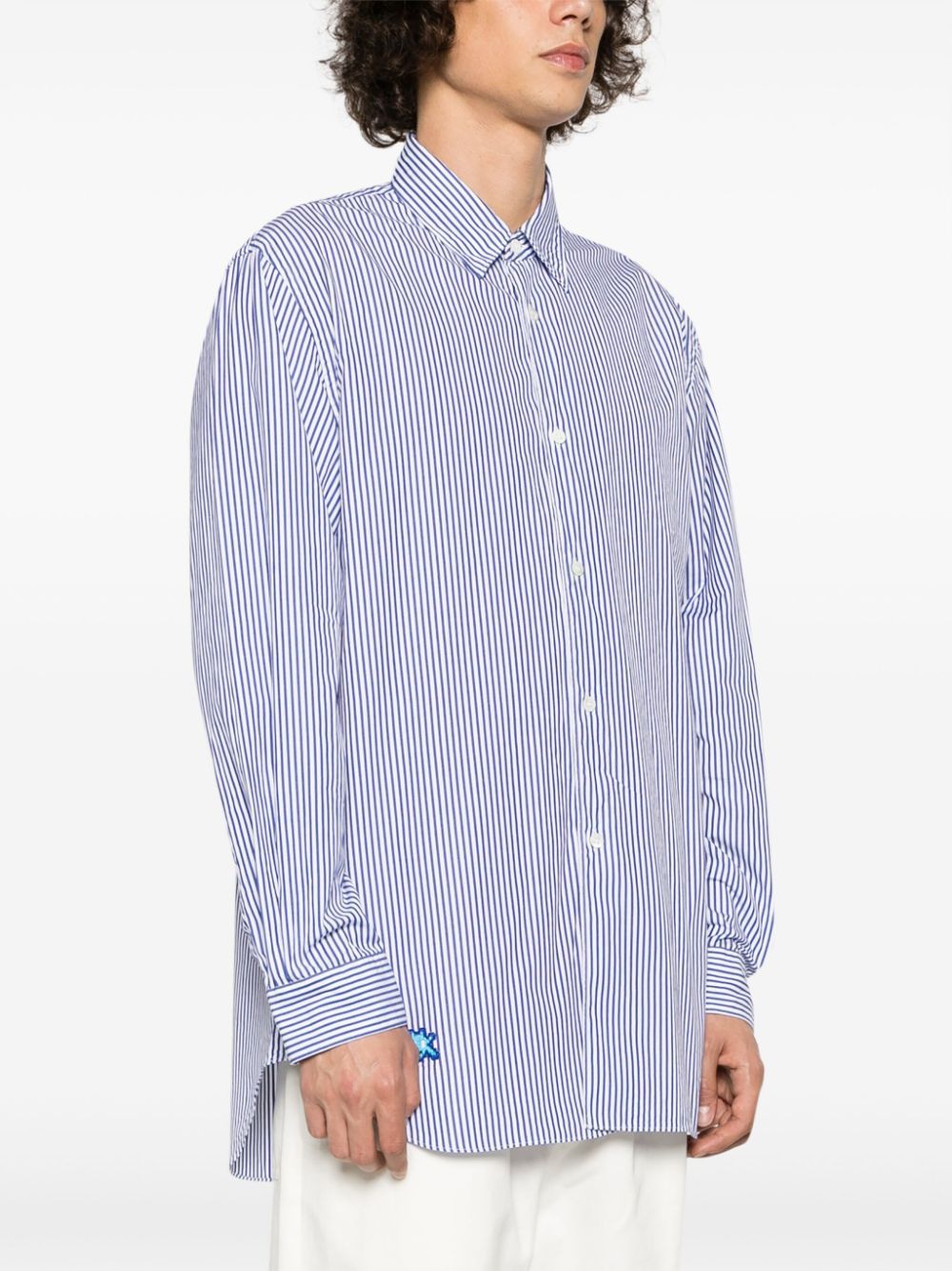 COMME DES GARÇONS Playful Pixel Heart Striped Shirt for Women - FW23