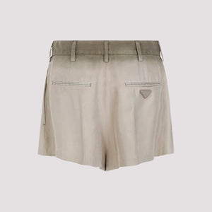 PRADA Luxurious Silk Shorts in Nude & Neutrals for Women - SS24 Collection