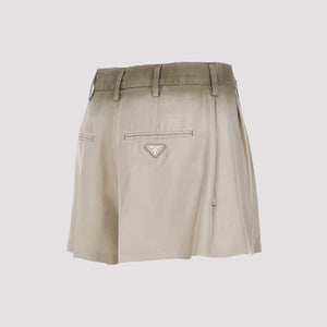 PRADA Luxurious Silk Shorts in Nude & Neutrals for Women - SS24 Collection