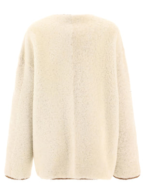 GIOVI Reversible Shearling Jacket for Women in White for FW23