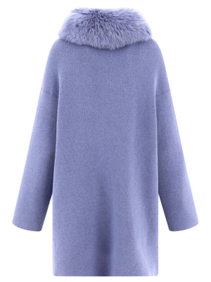 GIOVI Luxurious Wool and Cashmere Jacket in Light Blue for Women