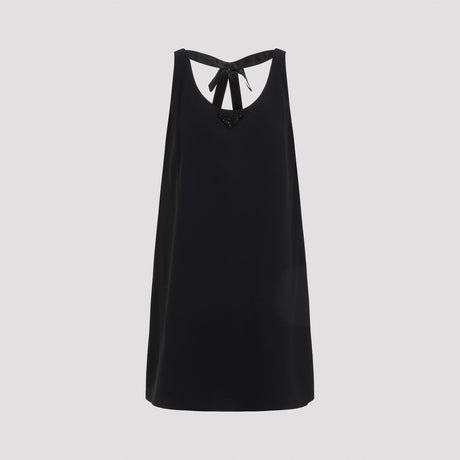 PRADA Elegant Midi Dress with Luxurious Acetate Blend