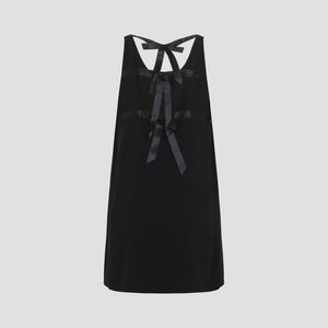 PRADA Elegant Bow-Back Crepe Dress