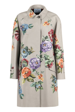 PRADA Elegant Gardenia Floral Cotton Jacket