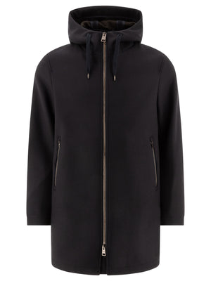 HERNO Elegant Blue Hooded Parka