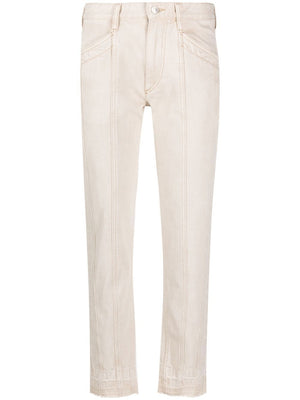 ISABEL MARANT ETOILE Ecru Denim Pants - SS23 Collection for Women