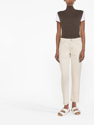 ISABEL MARANT ETOILE Ecru Denim Pants - SS23 Collection for Women