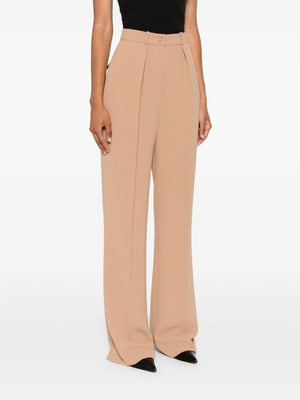 ELISABETTA FRANCHI Emblem Crepe Straight Trousers for Women - FW24