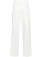 ISABEL MARANT High-Waisted White Wide Leg Trousers for Women