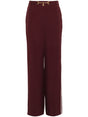 ELISABETTA FRANCHI Marine Straight Pants with Golden Logo