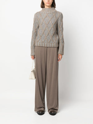 FABIANA FILIPPI High-Waisted Wide Leg Wool Trousers