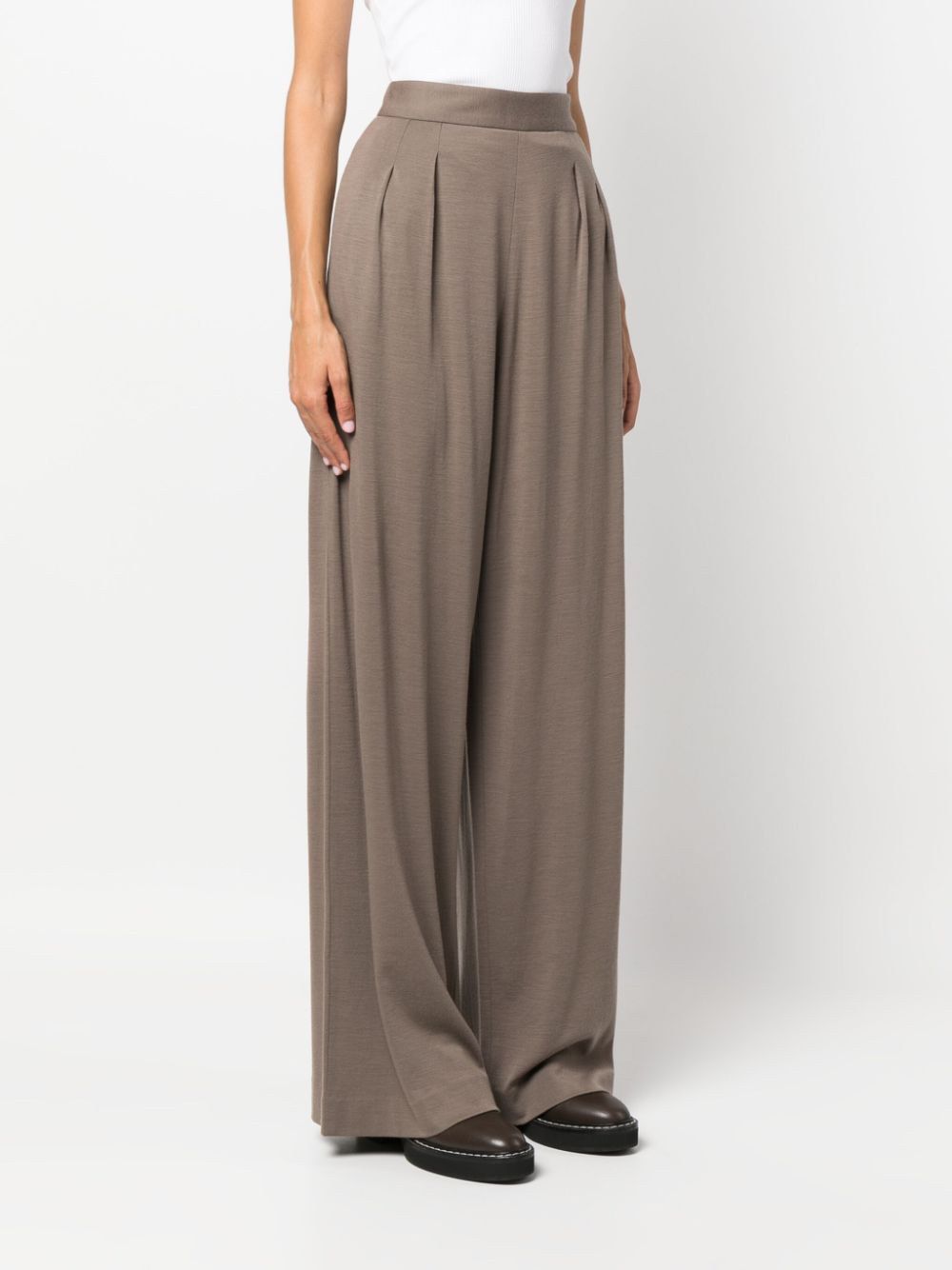 FABIANA FILIPPI High-Waisted Wide Leg Wool Trousers