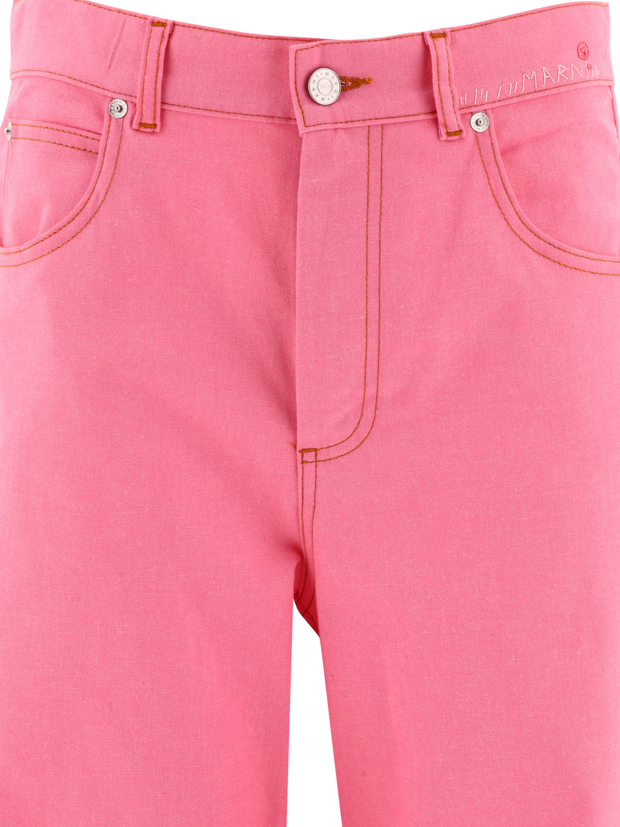 MARNI Lightweight Denim Pants for Women in Pink