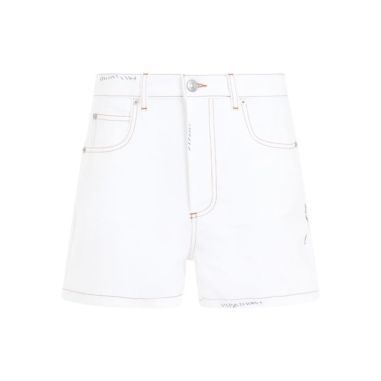 MARNI White Cotton Five-Pocket Trousers for Women