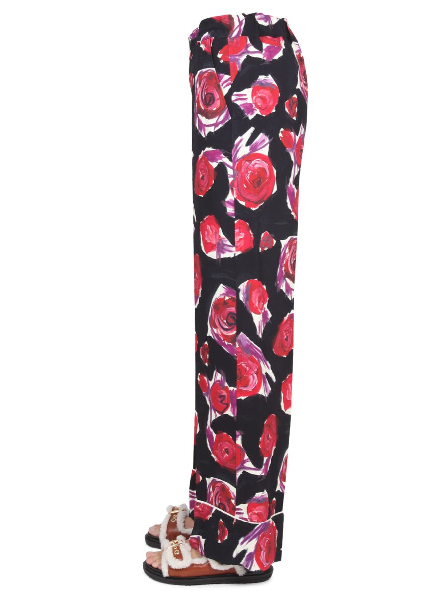 MARNI Floral Patterned Pajama Pants for Women