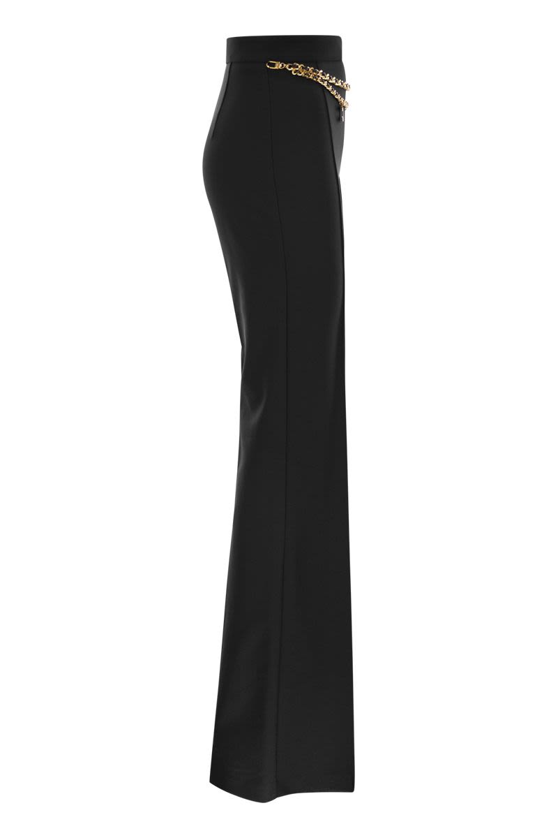 ELISABETTA FRANCHI Chic Black Pants with Belt Detail