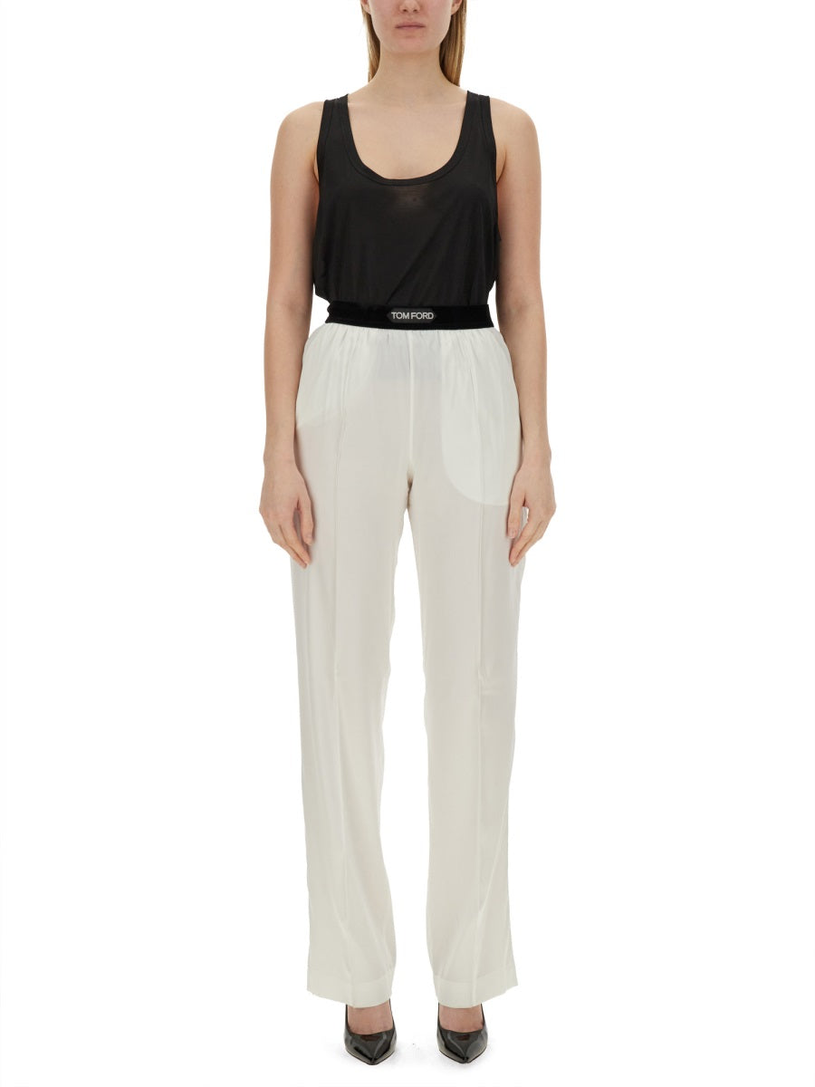 TOM FORD Elegant Logo Pants with Elastic Waistband - Women's