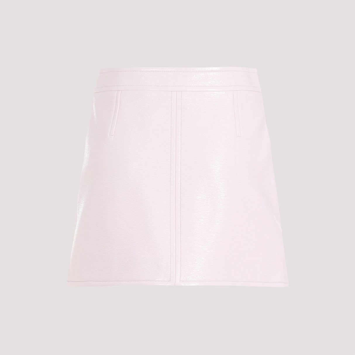 COURREGÈS Classic Flared Vinyl Effect Mini Skirt