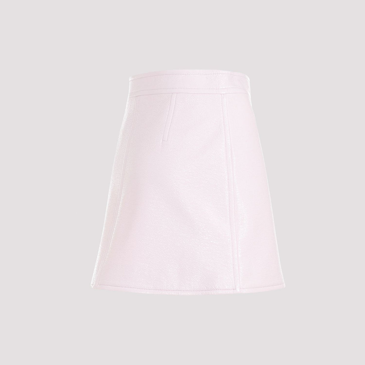 COURREGÈS Classic Flared Vinyl Effect Mini Skirt